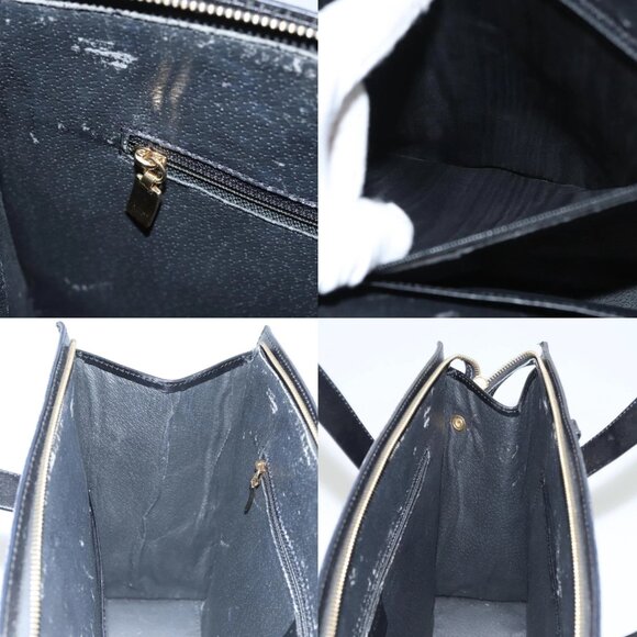 CELINE Macadam Canvas Hand Bag PVC Leather Brown Gold Auth - Picture 14 of 15